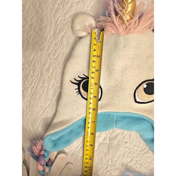 Whimsical Unicorn Winter Hat & Glove Set – Girls’ Cozy Cold Weather Accessories - Picture 8 of 13